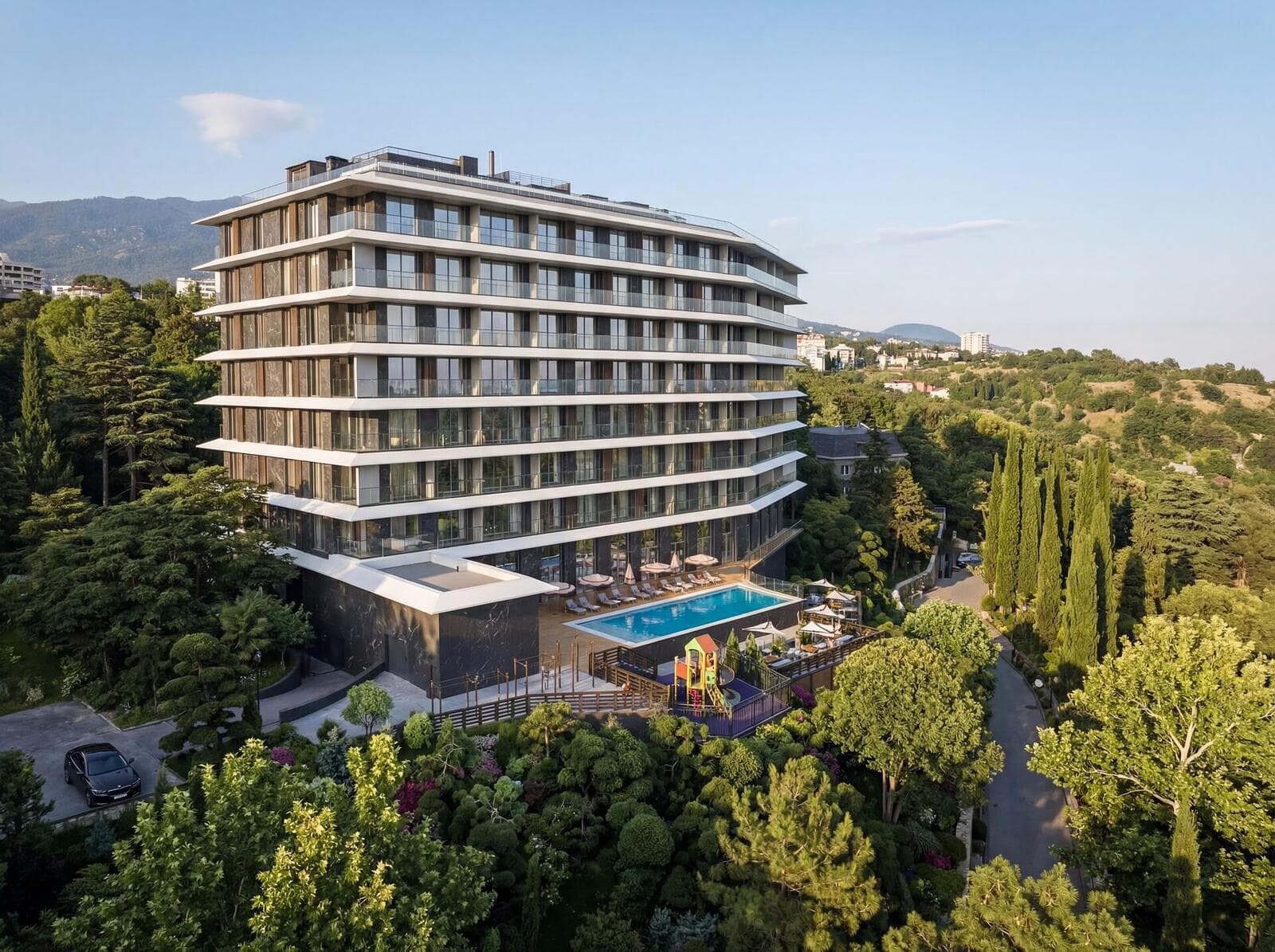 Архитектура Lagorossa — параметрические фасады курортного комплекса в Саки